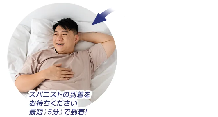 スパニストの到着をお待ちください