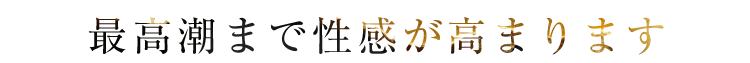最高潮まで性感が高まります